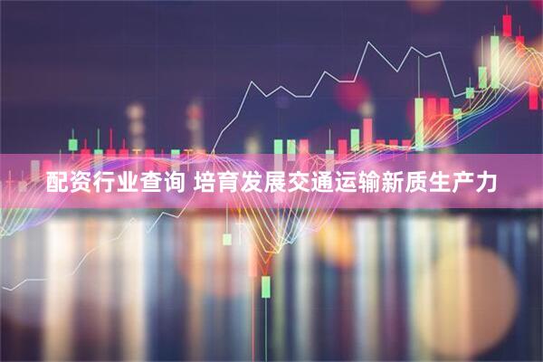 配资行业查询 培育发展交通运输新质生产力